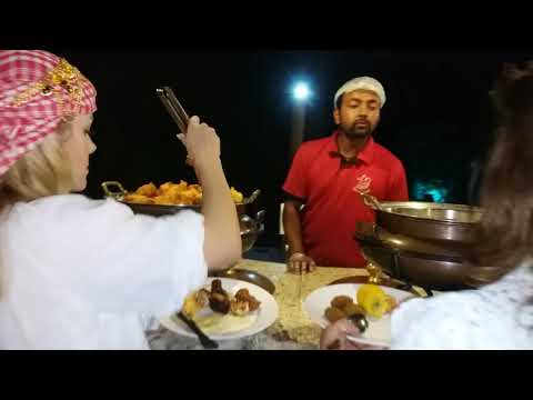 desert safari food ,eat all u can (live feom dubai)