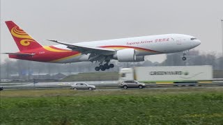 Boeing 777-F Suparna Airlines From Shanghai To Amsterdam Landing Schiphol Airport B227U Y87447
