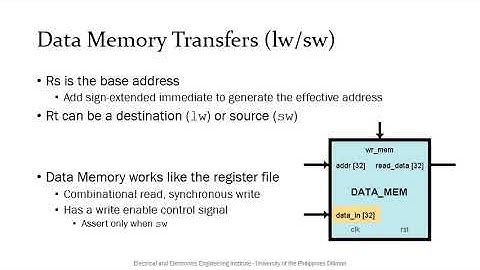 EEE 153 (2021s1) Lec 07b - MIPS Single Cycle Datapath