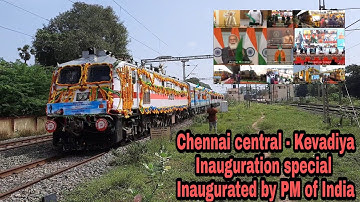 Train to statue of unity from Chennai central|Inaugral special|09119|Chennai-kevadiya inaugural run