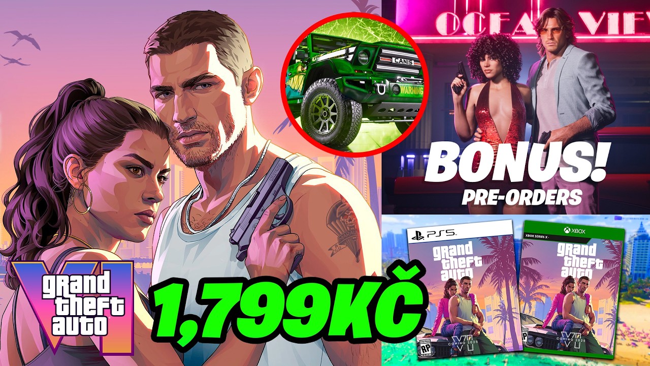 GTA 6 – ČESKÁ a SLOVENSKÁ CENA! Trailer 3, Bonusy a Předobjednávky!