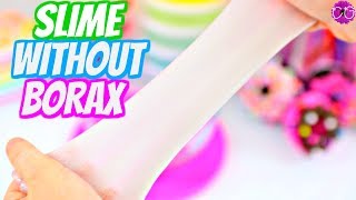 SLIME WITHOUT BORAX!  HOW TO MAKE A 2 INGREDIENT NO-BORAX CLEAR SLIME!