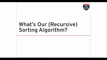 CS 125 Spring 2019: Mon 4.8.2019. Quicksort