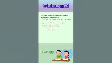 Find the numbers | Linear equation in two variables | @tutoringg24 #mathematics #shorts #shortvideo