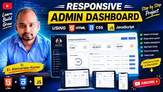 Don't skip watch Responsive Admin Dashboard #webdevelopment #programming #html #css #javascript #cs