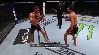 Max holloway VS Calvin kattar, the moment when max holloway smashed Calvin kattar skull