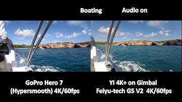 GoPro Hero 7 black vs Yi 4K plus with Feiyutech G5 V2 shot at Balearic Island Mallorca