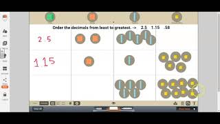 Ordering Decimals using Base Ten Blocks