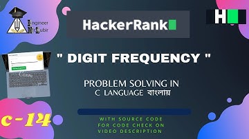14 digit frequency hackerRank | Hackerrank C Solutions | Hackerrank Problem Solving