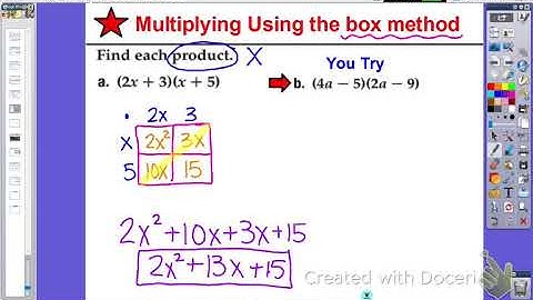 8.2-8.3 Multiplying Polynomials
