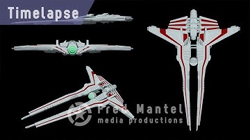Modeling a Space Ship in Blender - timelapse