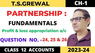 PARTNERSHIP FUNDAMENTALS T.S.Grewal Ch-1 Question no 24, 25 & 26 class -12 accounts session 2023-24 screenshot 5
