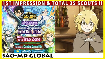 Master Swordsmen in the Battlefield 1st Impression & Total 35 Scouts (SAOMD Memory Defrag)