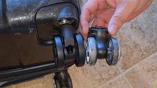 How I fixed Ricardo Beverly Hills series luggage wheels. #Ricardo #Luggage #WheelsReplacement