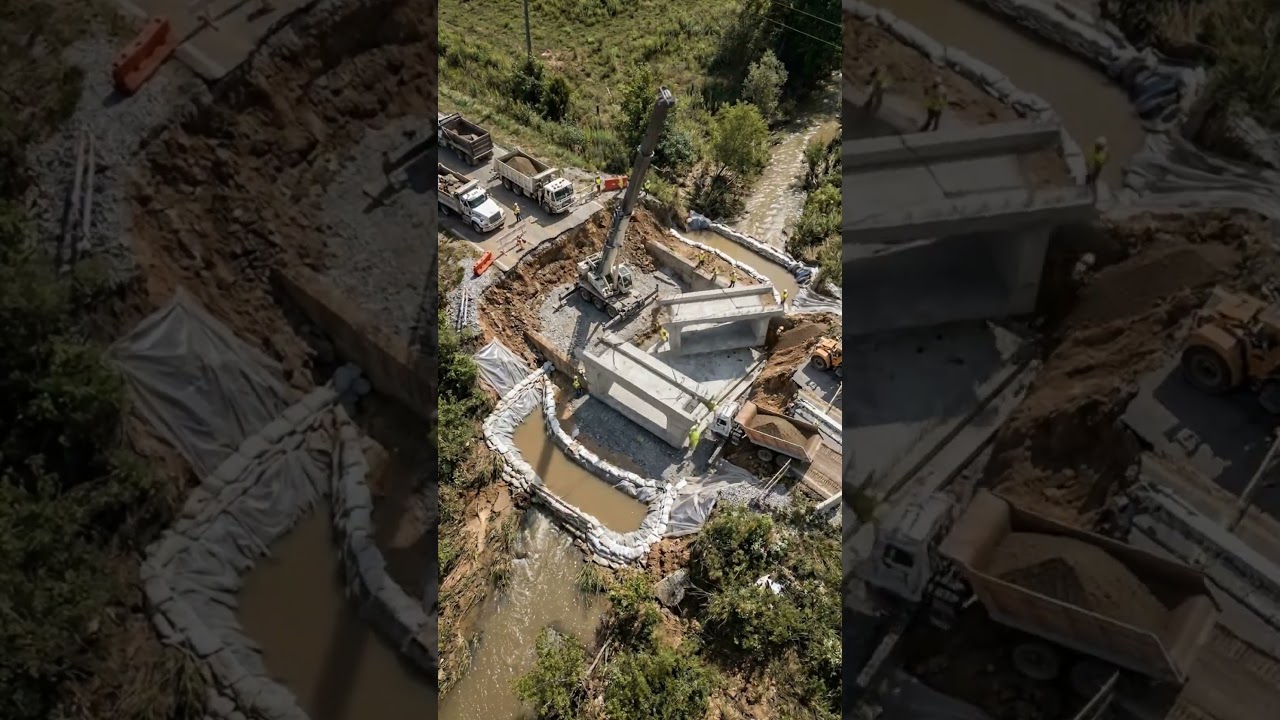 Broken Culvert to Modern Box Culvert | Full Reconstruction Process #Culvert #Construction #Shorts