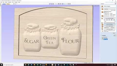 Demo VCarve Pro / Aspire How to Add letters to 3D modela STL CNC files and adding a dish.