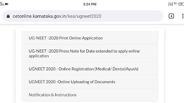 kea UG NEET 2020 print application for registered candidates