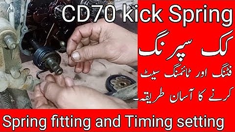 How to install kick Spring of Honda CD70/kick Shaft timing Adjustment of Honda CD70  #Mushtaq Auto