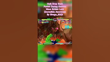 MvC2: Hulk Snap Back Punish During Gamma Wave Screen Lock (Incredible Awareness By Strago_503)!
