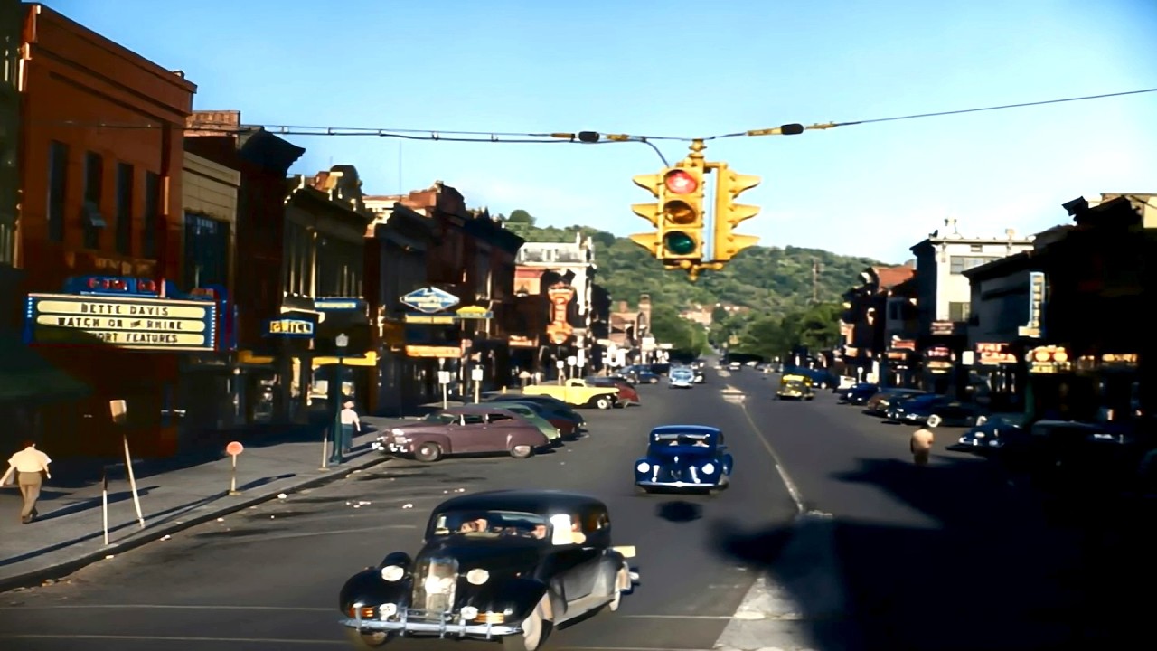 Madison, Indiana 1940s in color [60fps, Remastered] Sound Design