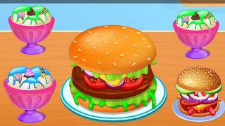 Making Burger 🍔 , Hot Dog 🌭,  And Ice-cream In kitchen Set Game ! #kitchenset #games #gaming #game screenshot 5