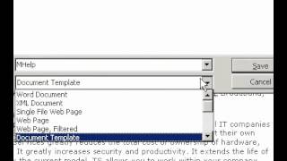 Microsoft Office Word 2003 Save a single file to another file format