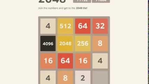 Impressive : full 2048 game to 71k with 4096 tile