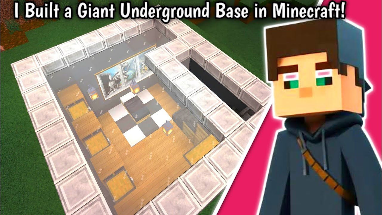 I Built a Giant Underground Base in Minecraft! - YouTube