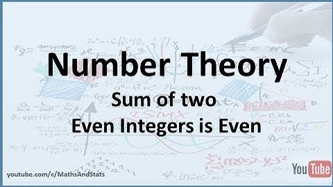 Number Theory: The sum of two Even numbers are Even