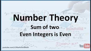 Number Theory: The sum of two Even numbers are Even