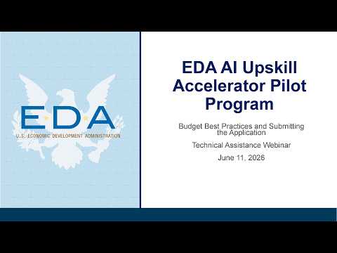 EDA AI Upskill Accelerator Pilot Program   Submitting Your Application