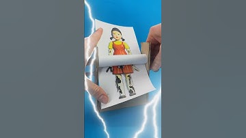 Paper Craft Transformation of Doll by Squid Game 🤯#squidgame #papercraft #squidgamechallenge #craft