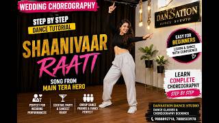 Shaanivaar Raati Dance Tutorial | Wedding Choreography Step by Step | Easy Cocktail Dance