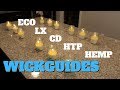Using wick guides and testing multiple wicks