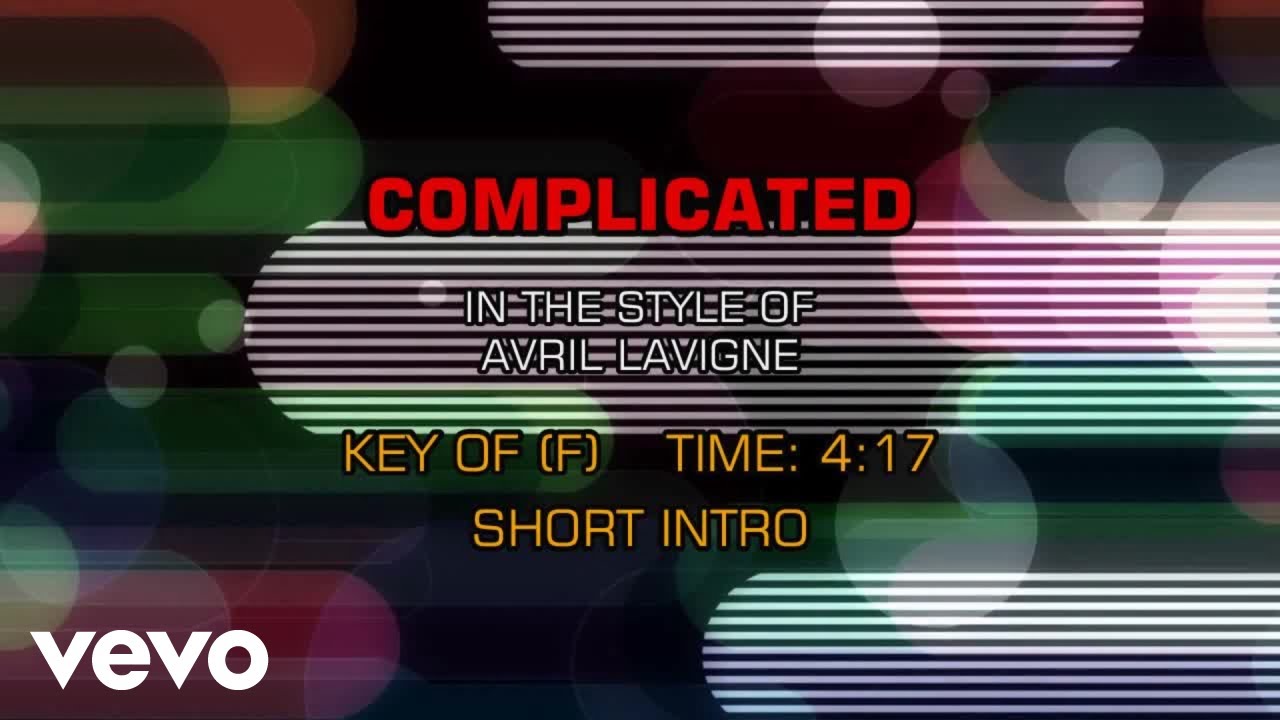 Avril Lavigne - Complicated (Karaoke) - YouTube