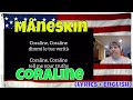 Måneskin - Coraline (Lyrics   English translation) REACTION - poetry!!
