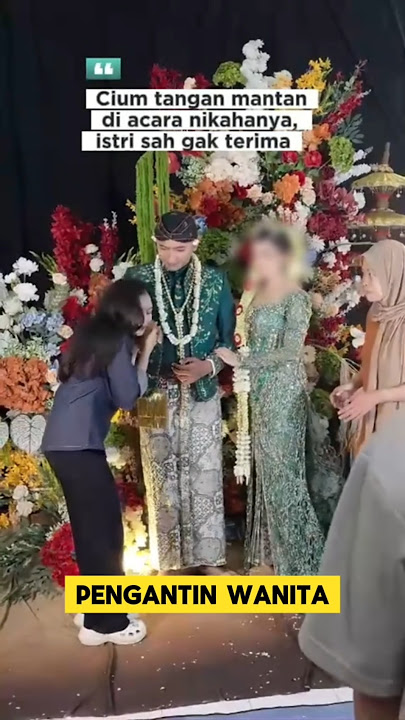 The bride is jealous when her ex-boyfriend kisses the groom's hand ‼️ #ex #viralbride