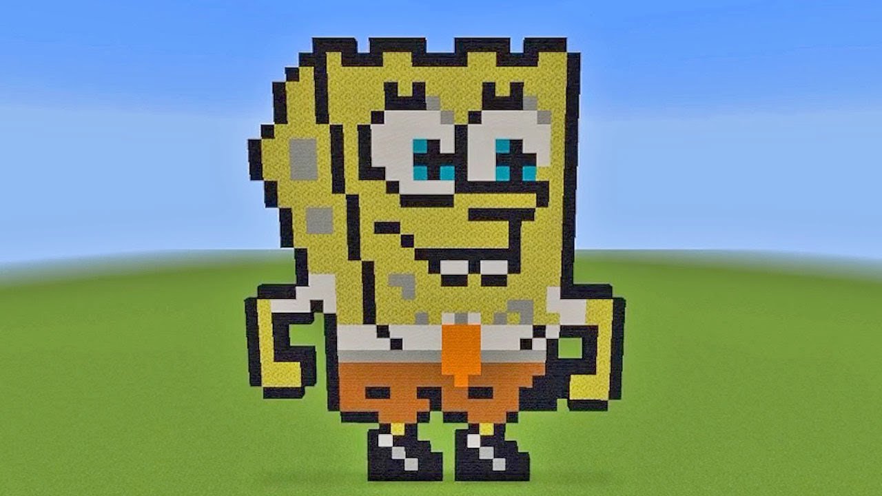 Twitter: MCPixelManiaYT #Minecraft #Pixelart #spongebob #spongebobsquare......