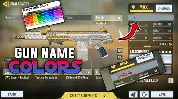 *NEW* HOW TO ADD COLOR TO THE GUN NAME | Call Of Duty Mobile