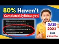 Complete Roadmap for Last 2 months before GATE 2022 | How to complete Syllabus