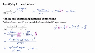 Alg2 9.1 Adding & Subtracting Rational Expressions