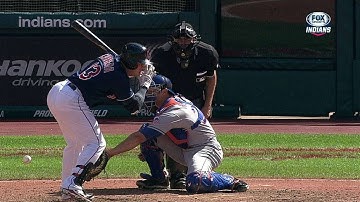 NYM@CLE: Cabrera hit by a pitch to drive in Kipnis