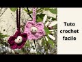 Tuto facile porte cl fleur au crochet idal fte des mres 