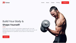Create A Responsive Gym Website Using HTML CSS And JavaScript