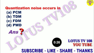 DIGITAL COMMUNICATION MOST IMPORTANT MCQ QUIZ FOR GATE | BEL |ESE | BARC DRDO | RRB|PSUS PREPARATION