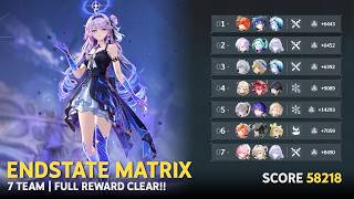 3.6 Endstate Matrix | 7 Teams 58K Full Reward Clear | Wuthering Waves