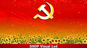 Visual Led Lá Cờ Đảng | Cờ Đảng & Hoa Hướng Dương | Vj Loop - Video Background 84