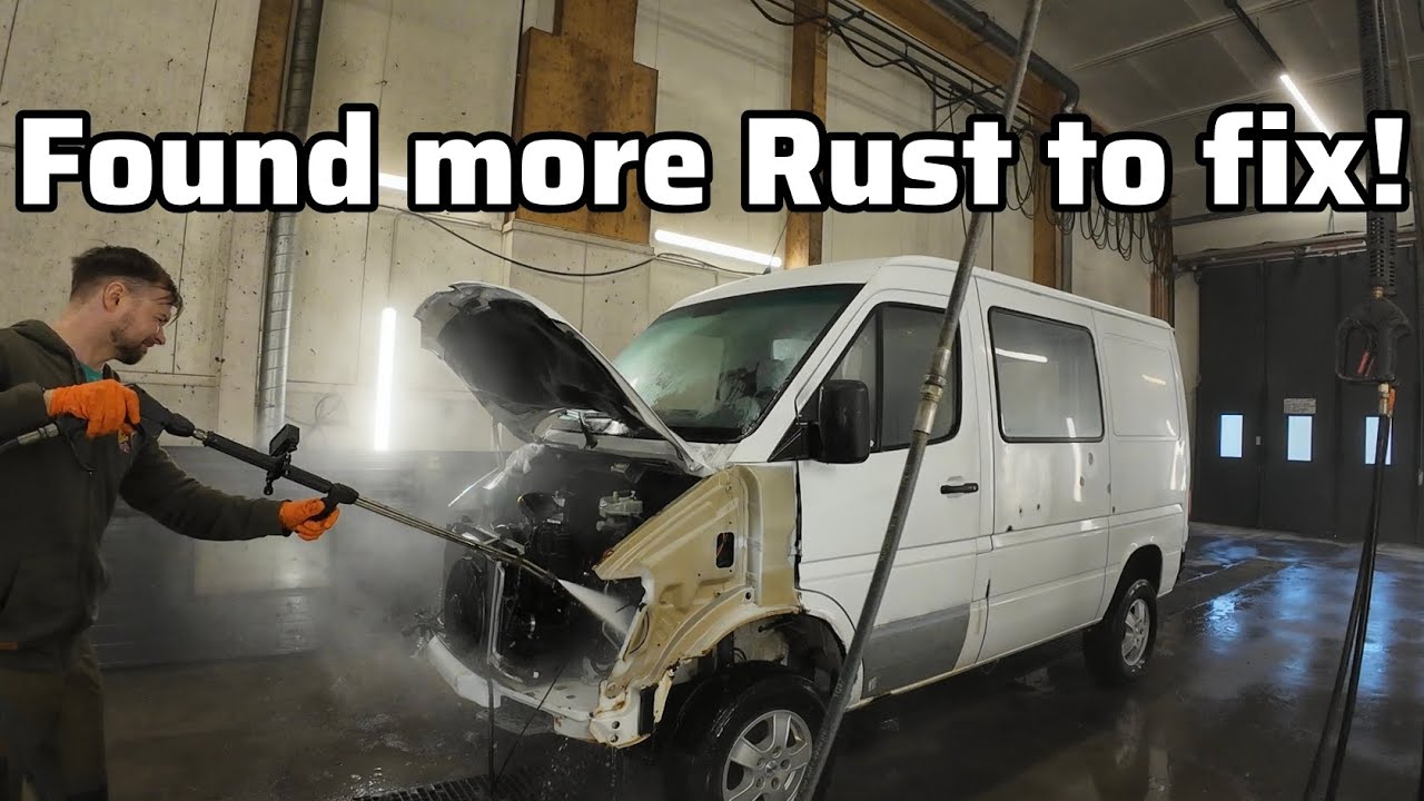 Mercedes Sprinter engine bay cleaning