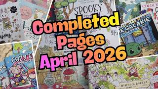 COMPLETED APRIL COLORING PAGES 2026 🌸 | Big Variety of Colouring Books, Pencil Coloring & More!