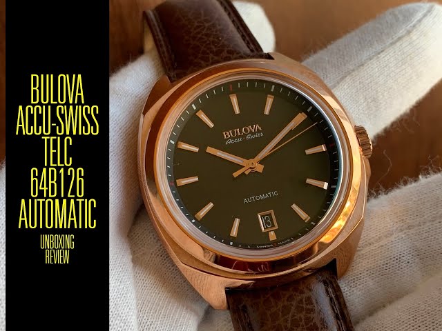 Bulova Accu-swiss Telc Gold Automatic 64B126 Swiss Made Watch